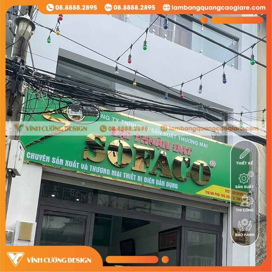 Ứng dụng của chữ nổi Inox vàng gương trong quảng cáo