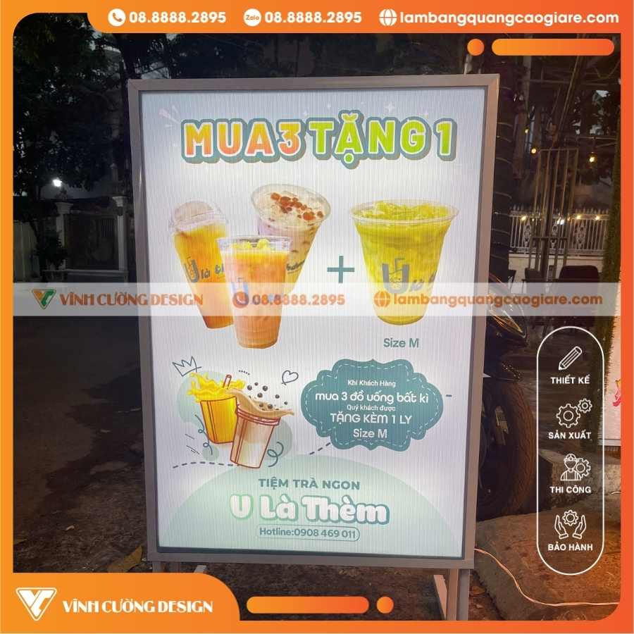 ƯU ĐIỂM ĐỘC QUYỀN KHI SẢN XUẤT BẢNG HIỆU BẠT HỘP ĐÈN CHÂN ĐỨNG TẠI VĨNH CƯỜNG DESIGN