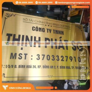 Vai Trò Của Bảng Tên Công Ty Inox Vàng Gương In UV