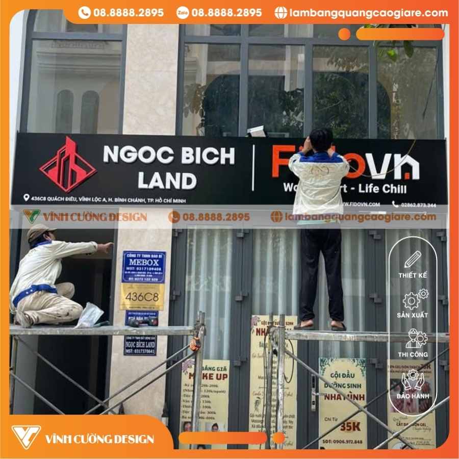 Vì sao chọn Vĩnh Cường Design thi công bảng hiệu Fido Bình Chánh?