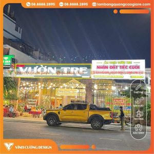 Vì Sao Nên Làm Bảng Quảng Cáo Hộp Đèn Bạt Nhà Hàng Vườn Tre?