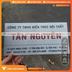Ý Nghĩa Tính Pháp Lý Của Bảng Tên Công Ty Alu Bạc Xước In UV