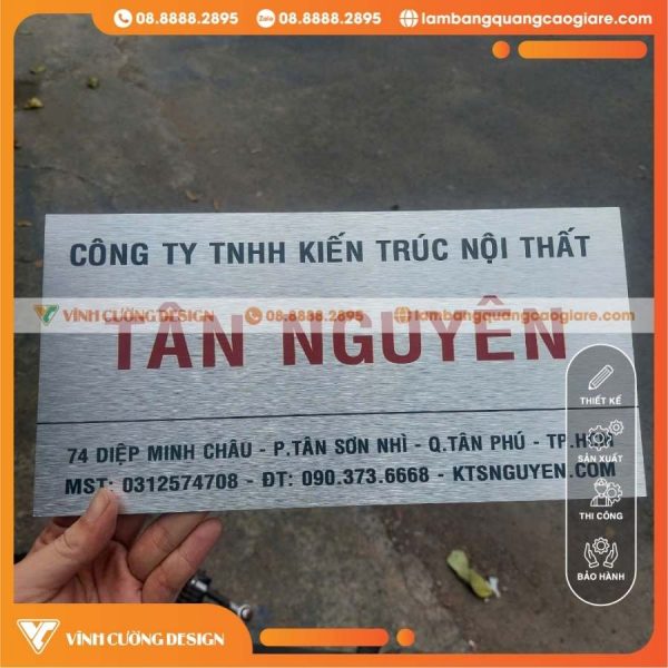 Ý Nghĩa Tính Pháp Lý Của Bảng Tên Công Ty Alu Bạc Xước In UV