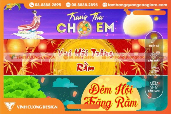 Bảng báo giá in ấn băng rôn Trung Thu chi tiết, giá rẻ