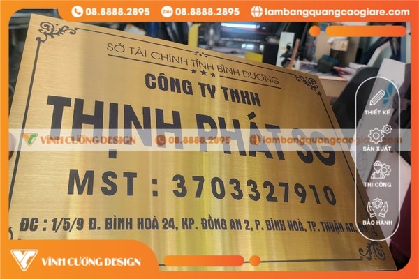 Biển hiệu Công ty Alu chữ nổi