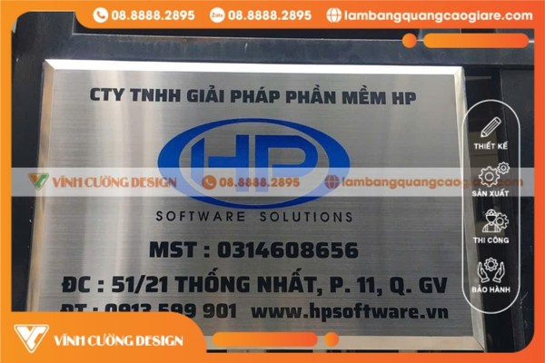 Biển hiệu Công ty Alu chữ nổi