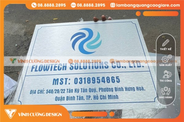 Biển hiệu Công ty bằng Mica in UV