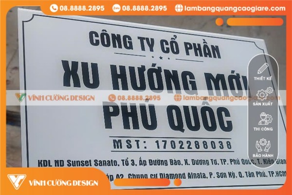 Biển hiệu Công ty dán decal đẹp