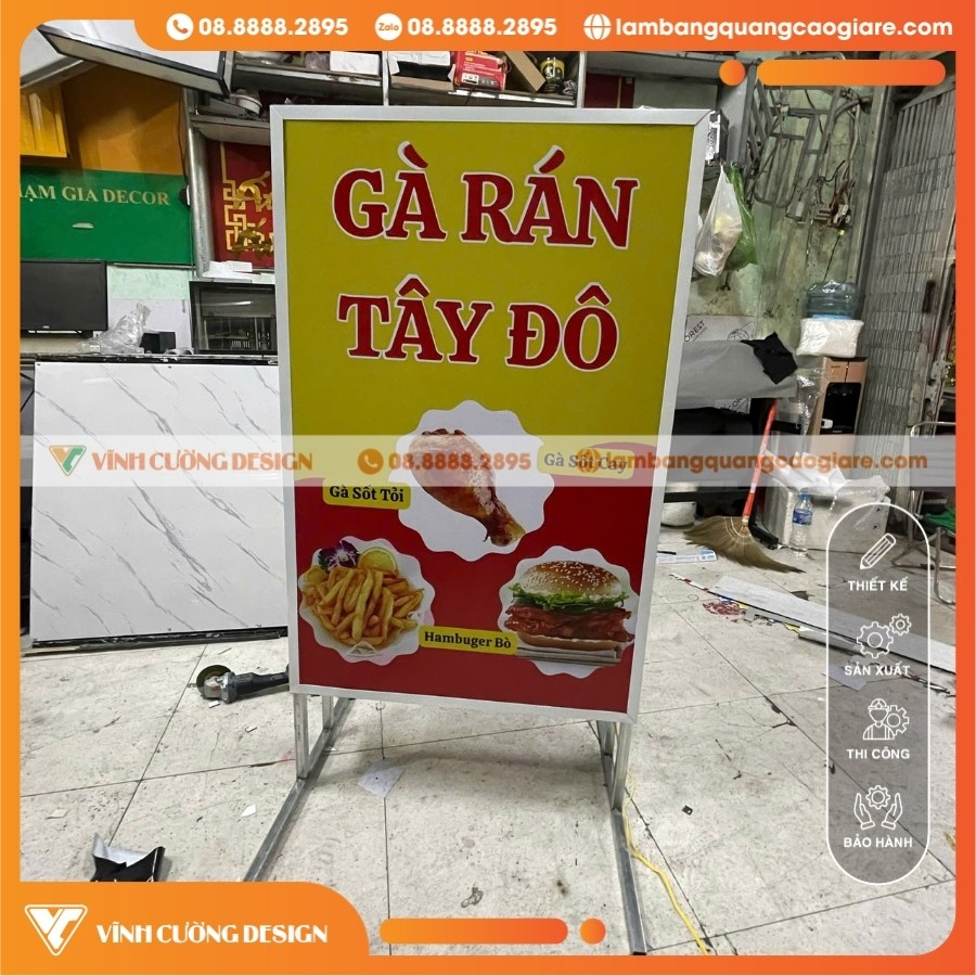 Các loại hộp đèn bạt đứng phổ biến hiện nay