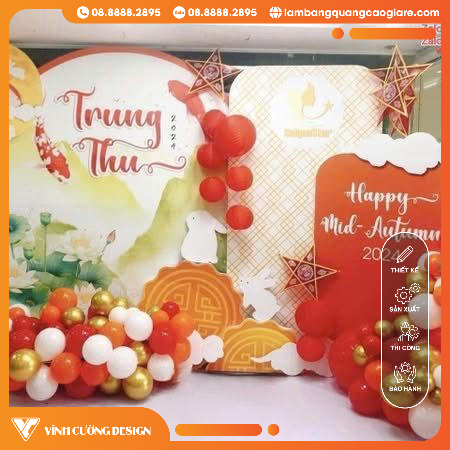 làm backdrop tết trung thu hiện đại