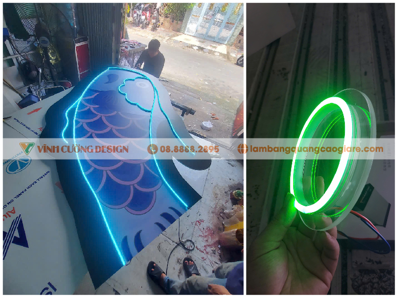 làm bảng hiệu đèn led neon giá rẻ