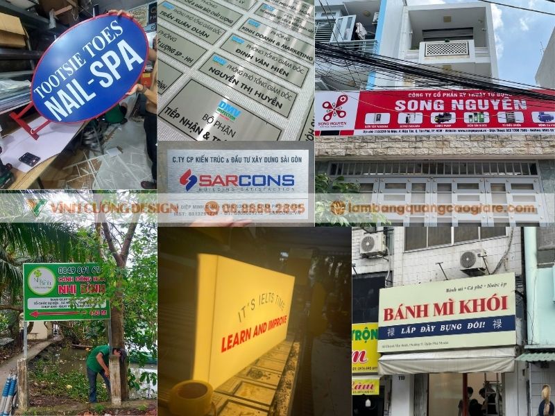 làm bảng hiệu giá rẻ trọn gói đa dạng chất liệu