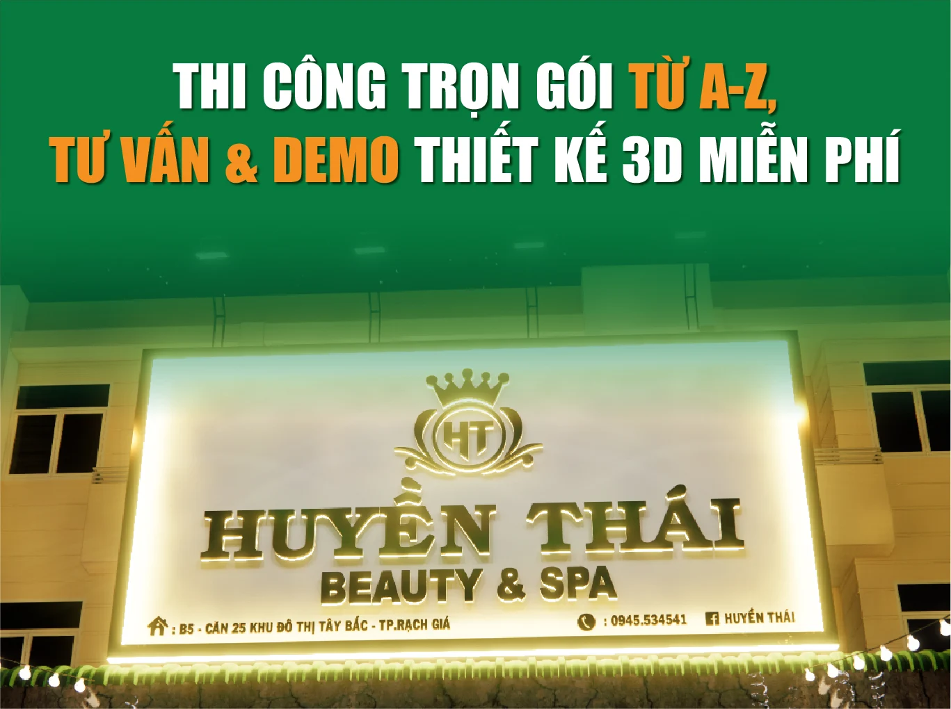 làm bảng hiệu thi công trọn gói
