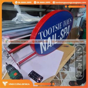 LÀM BẢNG VẪY 3D OVAL NAIL SPA TOOTHSIE LED ÂM ỐP ALU TRONG