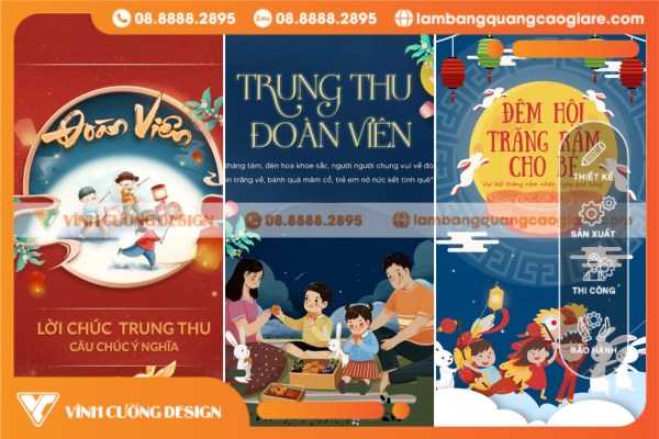 Mẫu in ấn băng rôn Trung Thu cho sự kiện, lễ hội