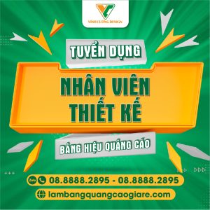 Tuyển Nhân Viên Thiết Kế Bảng Hiệu Quảng Cáo