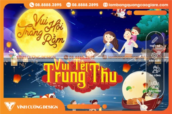 Xu hướng in ấn băng rôn Trung Thu độc đáo 2025