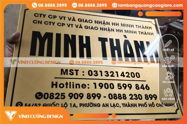 “XU HƯỚNG” Làm Biển Tên Công Ty Mica In UV Giá Rẻ Trọn Gói, Lấy Liền Trong Ngày