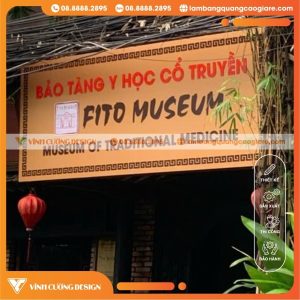 Giới thiệu bảng hiệu mặt tiền chữ Alu kết hợp hoa văn