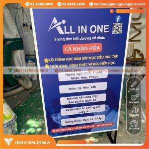 Làm Bảng Hiệu Hộp Đèn Bạt 3M LED Thanh Siêu Sáng Cho Trung Tâm Bồi Dưỡng ALL IN ONE TPHCM