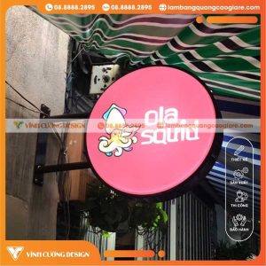 Làm Bảng Vẫy 3D LED Hút Nổi Mica Giá Rẻ, Uy Tín Cho Thương Hiệu OLA SQUID, THỦ ĐỨC