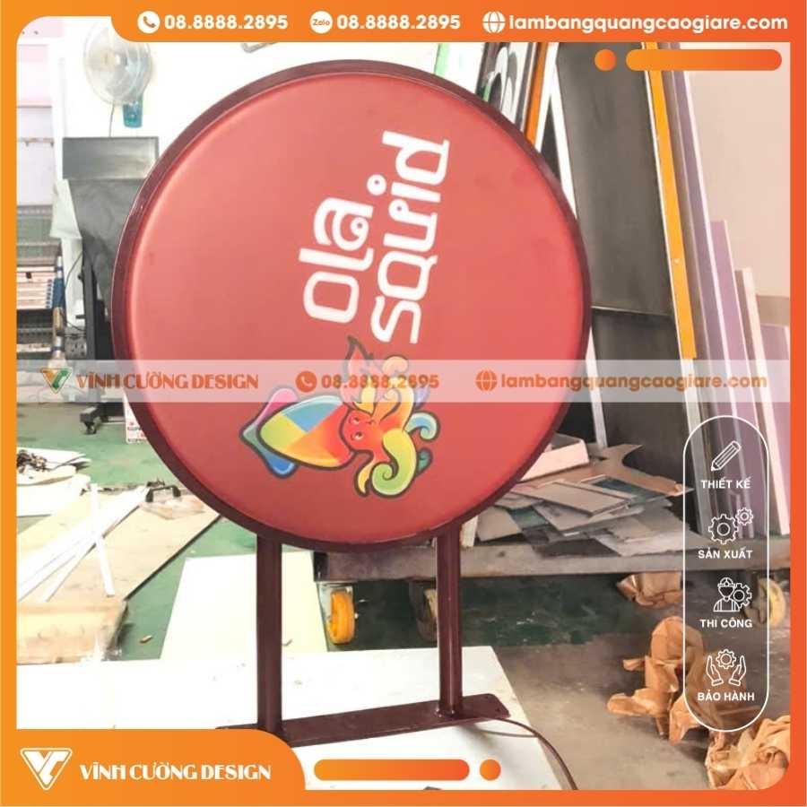 Làm Bảng Vẫy 3D LED Hút Nổi Mica Giá Rẻ, Uy Tín Cho Thương Hiệu OLA SQUID, THỦ ĐỨC 16 Quy trình làm bảng vẫy 3D LED hút nổi Mica chuyên nghiệp