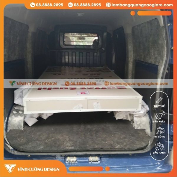 Quy trình thi công hộp đèn bạt 3M in UV chuyên nghiệp