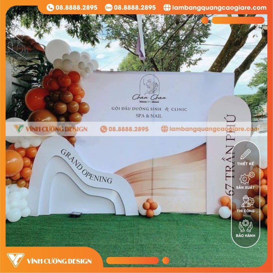 Tổng Hợp 50+ Mẫu Thi Công Backdrop Giá Rẻ, Đẹp Nhất Năm 56 Thi công backdrop khai trương gội đầu dường sinh