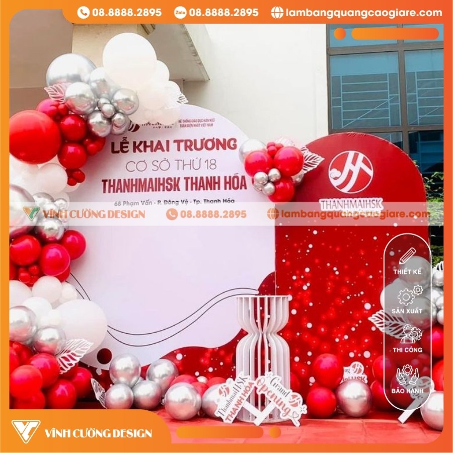 Tổng Hợp 50+ Mẫu Thi Công Backdrop Giá Rẻ, Đẹp Nhất Năm 54 Thi công backdrop Lễ khai trương nền đỏ trắng