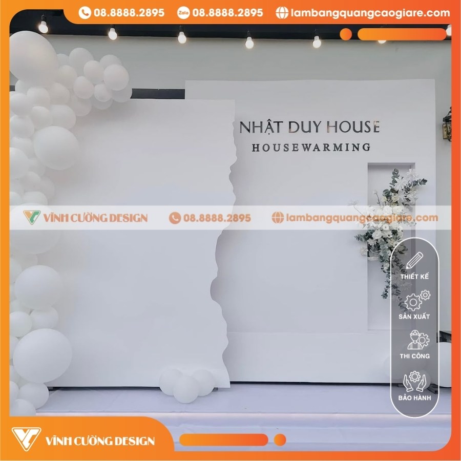Tổng Hợp 50+ Mẫu Thi Công Backdrop Giá Rẻ, Đẹp Nhất Năm 58 Thi công backdrop nền trăng khai trương housewaming