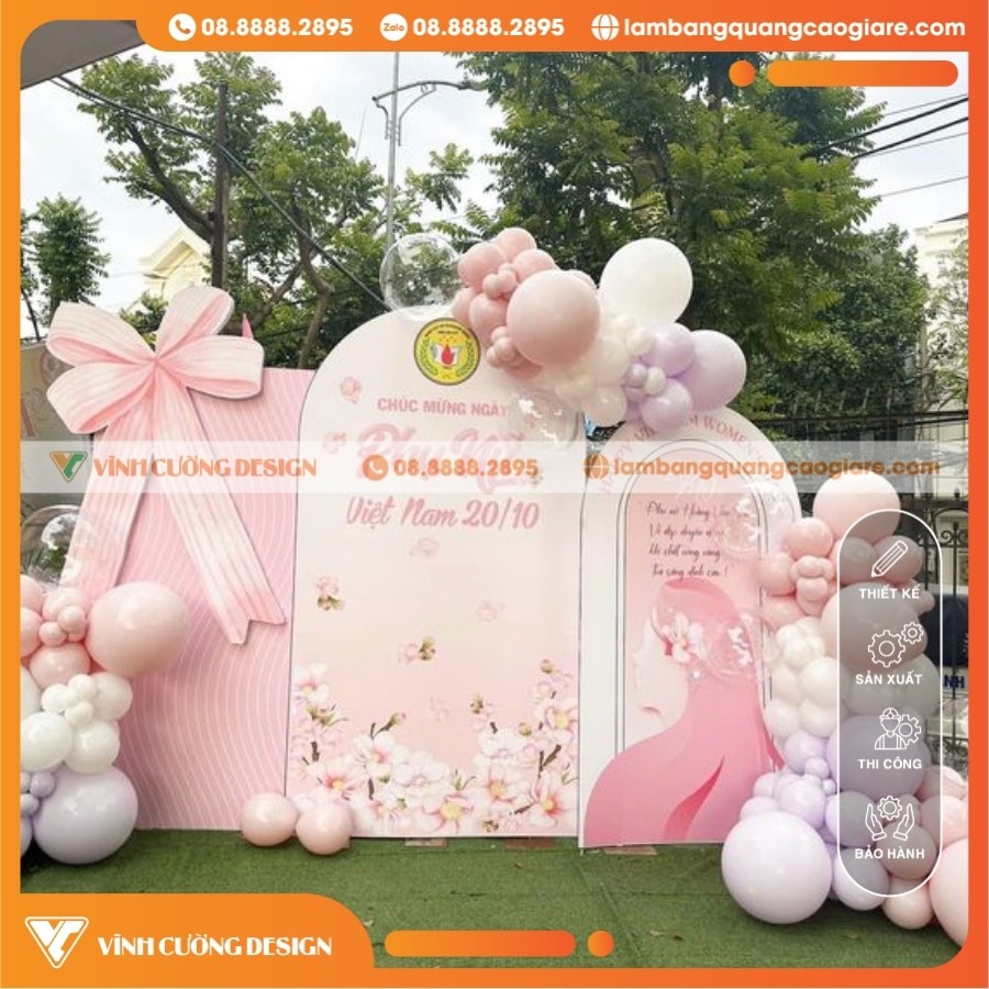 Tổng Hợp 50+ Mẫu Thi Công Backdrop Giá Rẻ, Đẹp Nhất Năm 51 Thi công backdrop ngày phụ nữ Việt Nam 20/10