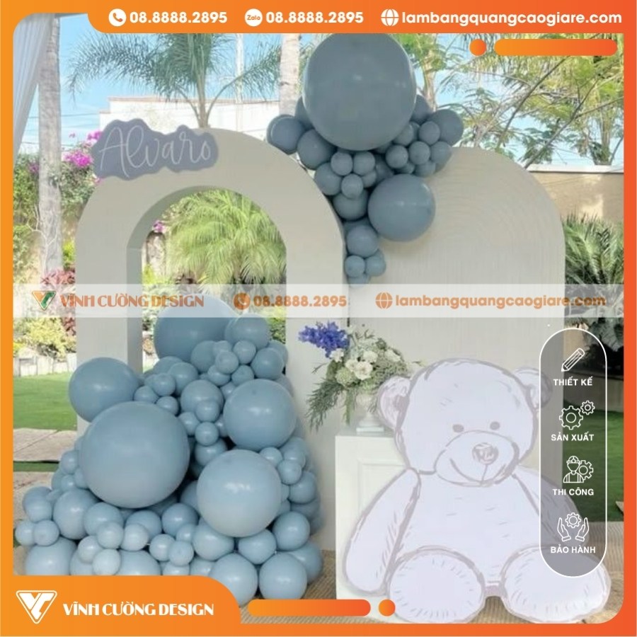 Tổng Hợp 50+ Mẫu Thi Công Backdrop Giá Rẻ, Đẹp Nhất Năm 61 Thi công backdrop trang trí bóng bay và gấu
