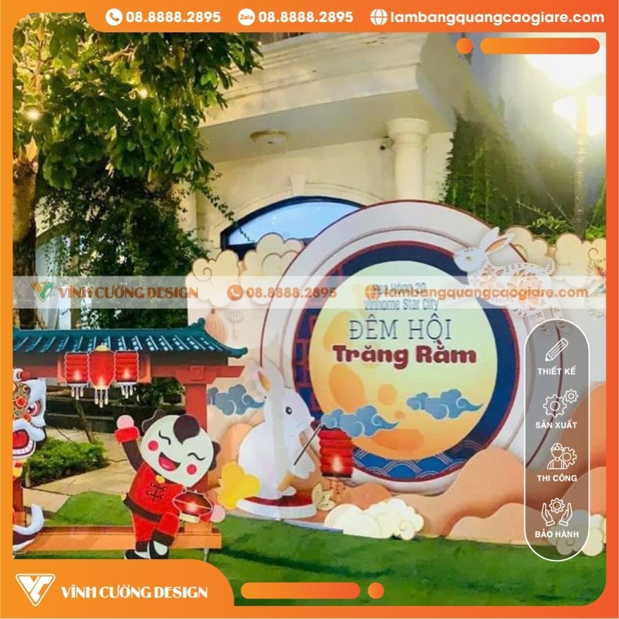 Tổng Hợp 50+ Mẫu Thi Công Backdrop Giá Rẻ, Đẹp Nhất Năm 53 Thi công backdrop trung thu đem hội trăng rằm