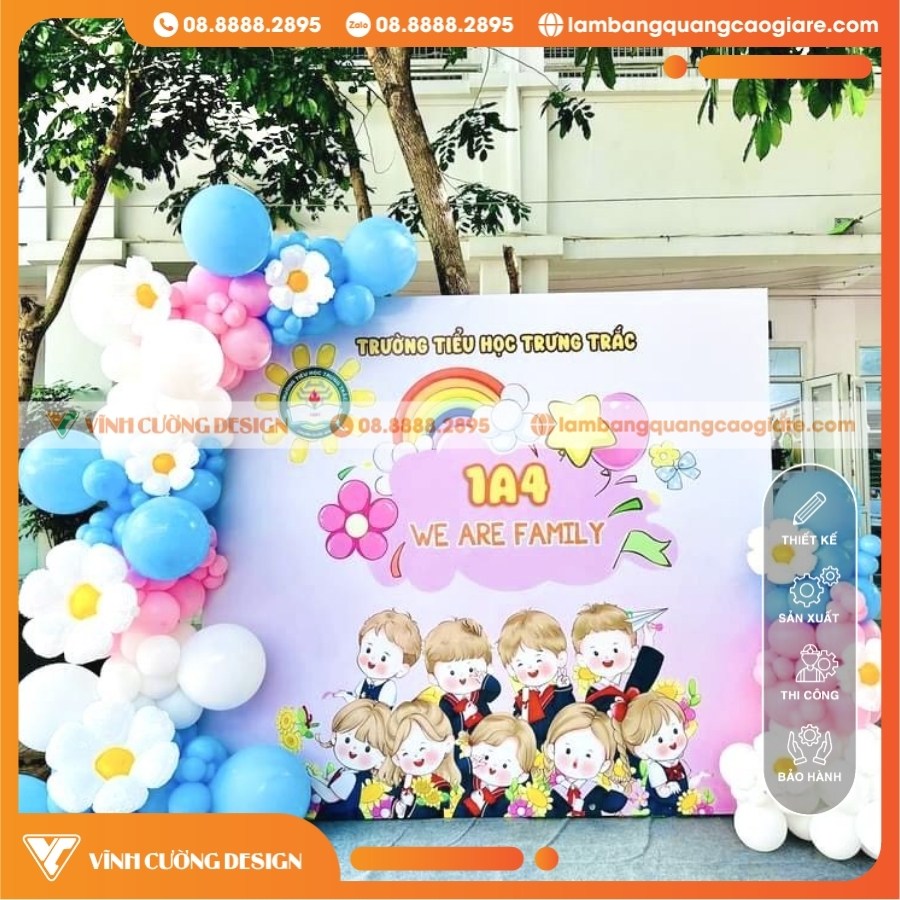 Tổng Hợp 50+ Mẫu Thi Công Backdrop Giá Rẻ, Đẹp Nhất Năm 42 Thi công backdrop trường tiểu học trưng trắc lớp 1A4
