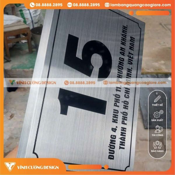 Ứng dụng thực tế của bảng số nhà Inox dập nổi