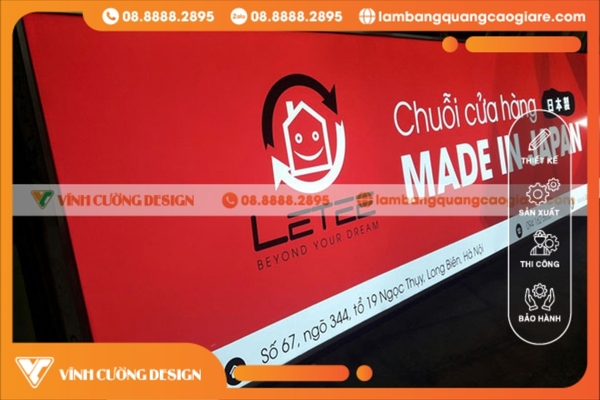 Thi công bảng hiệu hộp đèn quảng cáo GIÁ RẺ 10 Bảng Hiệu Hộp Đèn Giá Rẻ Bằng Bạt Hiflex – Khung Sắt