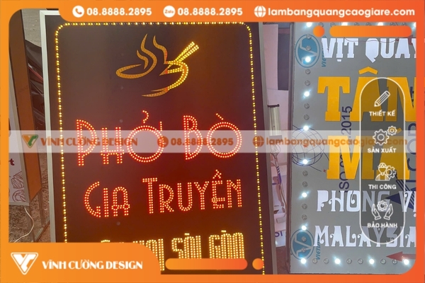 In bảng hiệu hộp đèn quảng cáo giá rẻ lấy liền tại TPHCM 5 bảng hiệu hộp đèn led