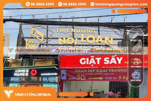 Làm bảng hiệu hộp đèn quận 7 UY TÍN, CHUYÊN NGHIỆP 11 Bảng hiệu hộp đèn LED sang trọng nhất quận 7