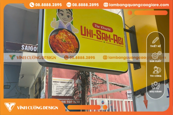 Làm bảng hiệu hộp đèn quảng cáo đa dạng mẫu mã giá rẻ nhất TPHCM 9 bang hieu hop den led