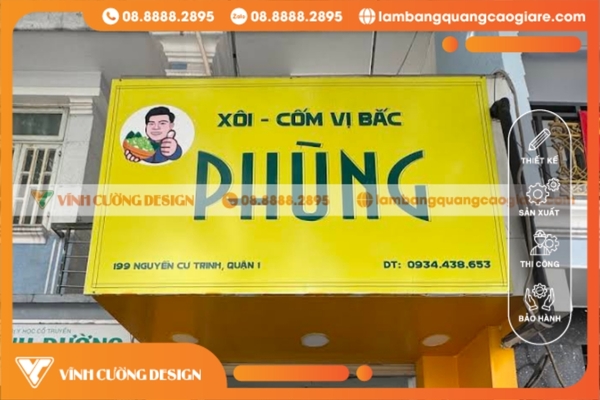 Thiết kế & thi công bảng hiệu hộp đèn Quận 1 ĐẸP, GIÁ RẺ 14 bảng hiệu hộp đèn quận 1 được thiết kế 3D & sản xuất theo yêu cầu