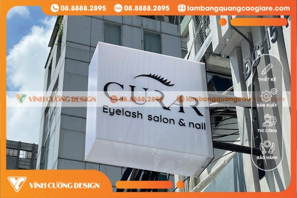 bảng hiệu hộp đèn quảng cáo vuông