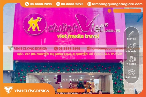 Thiết kế & thi công bảng hiệu hộp đèn Quận 1 ĐẸP, GIÁ RẺ 1 bảng hiệu hộp đèn tại quận 1