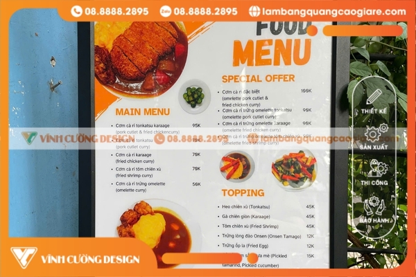 Làm bảng hiệu hộp đèn treo quảng cáo thu hút khách hàng 6 bảng hiệu hộp đèn treo tường siêu mỏng