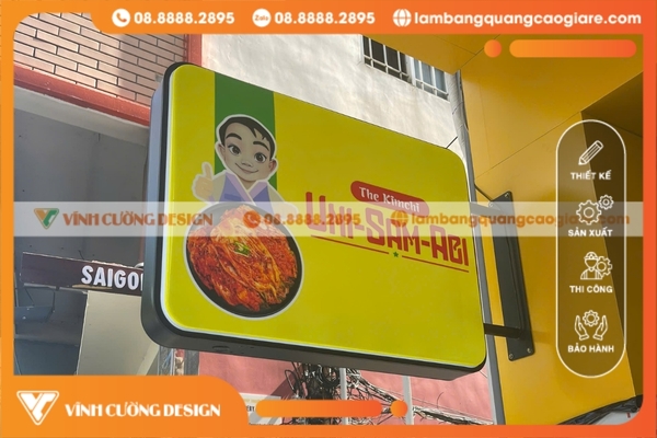 Bảng hiệu hộp đèn đứng giá rẻ lấy liền 5 bang hieu hop den treo