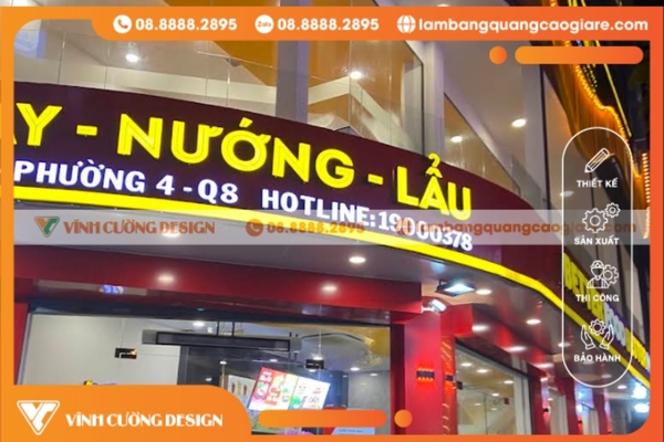Thiết kế & làm bảng hiệu hộp đèn Quận 8 UY TÍN, GIÁ RẺ 7 Bảng hiệu LED tại quận 8