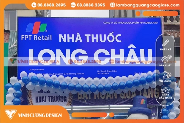 Thi công bảng hiệu hộp đèn nhà thuốc siêu đẹp, giá rẻ 5 bảng hiệu nhà thuốc long châu