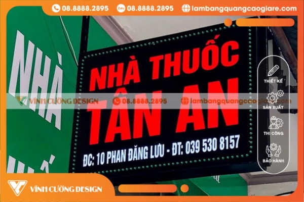 Thi công bảng hiệu hộp đèn nhà thuốc siêu đẹp, giá rẻ 2 bảng hiệu thuốc tây