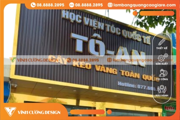 Làm bảng hiệu hộp đèn quận 5 SANG TRỌNG, GIÁ RẺ 8 Bảng hiệu tôn sóng tại quận 5