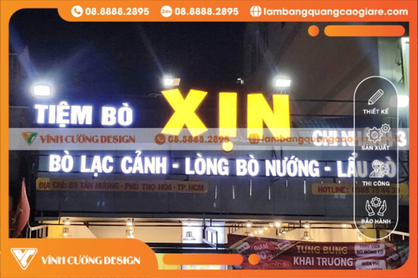 Gia công bảng hiệu hộp đèn quận Tân Phú GIÁ RẺ 9 bảng quảng cáo tân phú