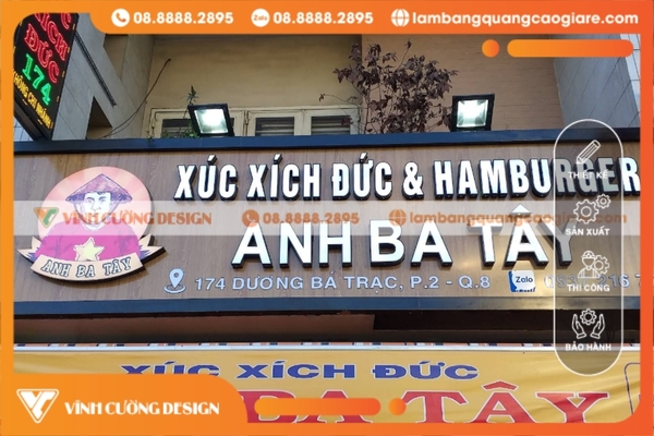 Thiết kế & làm bảng hiệu hộp đèn Quận 8 UY TÍN, GIÁ RẺ 15 Báo giá làm bảng hiệu hộp đèn Quận 8 của Vĩnh Cường Design